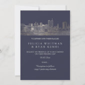 PixDezines NYC Skyline/Faux Silver/DIY Achtergrond Kaart (Achterkant)