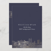 PixDezines NYC Skyline/Faux Silver/DIY Achtergrond Kaart (Voorkant / Achterkant)