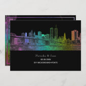 PixDezines NYC Skyline/Rainbow Colors Kaart (Voorkant / Achterkant)