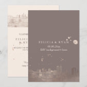 PixDezines NYC Skyline/Roos Gold/DIY Bckgrnd Kaart (Voorkant / Achterkant)