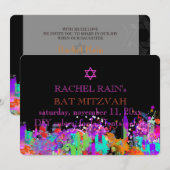 PixDezines NYC urban/bat mitzvah Kaart (Voorkant / Achterkant)