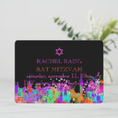 PixDezines NYC urban/bat mitzvah Kaart (Staand voorkant)