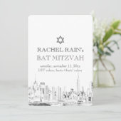 PixDezines NYC urban/bat mitzvah Kaart (Staand voorkant)