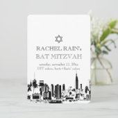 PixDezines NYC urban/bat mitzvah Kaart (Staand voorkant)