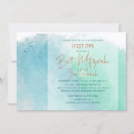 PixDezines Ocean Waterverf Beach Bat Mitzvah Kaart<br><div class="desc">PixDezines schitterende schoppen van zeeluim en aqua oceaan voor een strand Bat Mitzvah. Dit ontwerp geeft een stijlvolle handgeschreven doopvont in faux koper terug. Voor een douanenaam in deze doopvont, gelieve ons contact.pixdezines.gmail.com te contacteren. Dankzij ons dynamische ontwerp kunt u alle elementen bewerken. Copyright © 2020 PixDezines™. Alle rechten voorbehouden....</div>