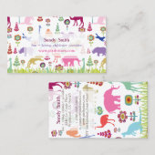 PixDezines Oerwoud Fun Daycare Visitekaartje (Voorkant / Achterkant)