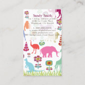 PixDezines Oerwoud Fun Daycare Visitekaartje (Achterkant)