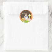 PixDezines Oerwoud stickers/DIY achtergrond kleur Ronde Sticker (Tas)