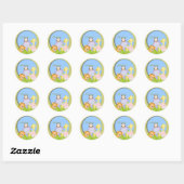 PixDezines Oerwoud stickers/DIY kleuren!!! Ronde Sticker (Vel)