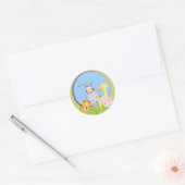 PixDezines Oerwoud stickers/DIY kleuren!!! Ronde Sticker (Envelop)