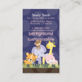 PixDezines-Oerwoud van Fun Daycare, aangepaste kle Visitekaartje (Achterkant)