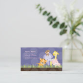 PixDezines-Oerwoud van Fun Daycare, aangepaste kle Visitekaartje (Staand voorkant)