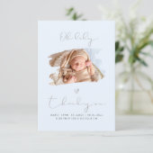 PixDezines Oh Baby shower Dank u voor uw DIY kleur Bedankkaart (Staand voorkant)