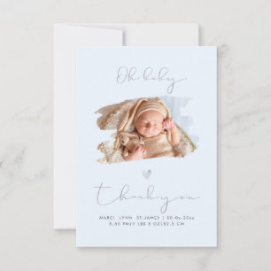 PixDezines Oh Baby shower Dank u voor uw DIY kleur Bedankkaart