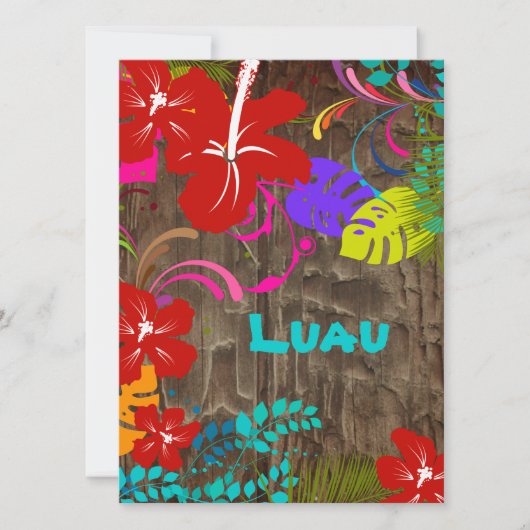 PixDezines Ohana Luau Kaart (Voorkant)