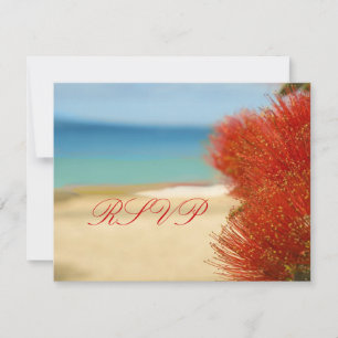 PixDezines Ohia+Beach LARGE RSVPs vereisen 5x7 RSVP Kaartje