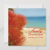 PixDezines Ohia/strand/tropische bruiloft Kaart (Voorkant)