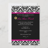 PixDezines Olivia Damask, Bat Mitzvah/DIY kleur Kaart (Achterkant)