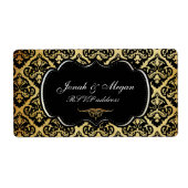 PixDezines olivia damask/diy achtergrond kleur Etiket (Voorkant)