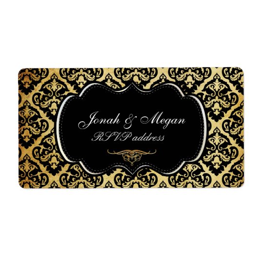 PixDezines olivia damask/diy achtergrond kleur Etiket (Voorkant)