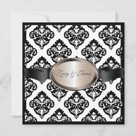 PixDezines Olivia Damask Kaart (Achterkant)