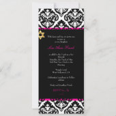 PixDezines olivia damast, Bat Mitzvah/ doe-het-zel Kaart (Achterkant)