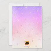 PixDezines Ombre Blush Pink+Violet Bat Mitswa Kaart (Achterkant)