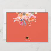 PixDezines Ombre Floral Waterverf Mitzvah Kiddush Kaart (Achterkant)