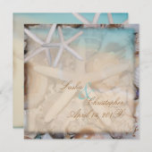 PixDezines onder het Zee, Starfish/Invitting Kaart (Voorkant / Achterkant)