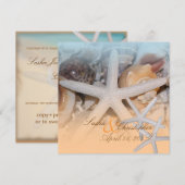 PixDezines onder het Zee, Starfish/Invitting Kaart (Voorkant / Achterkant)