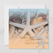 PixDezines onder het Zee, Starfish/Invitting Kaart (Voorkant)