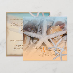 PixDezines onder het Zee, Starfish/Invitting Kaart