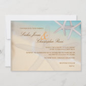 PixDezines onder het Zee, Starfish/Invitting Kaart (Achterkant)