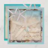 PixDezines onder het Zee, Starfish/Invitting Kaart (Voorkant / Achterkant)