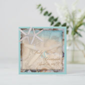 PixDezines onder het Zee, Starfish/Invitting Kaart (Staand voorkant)