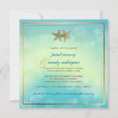 PixDezines onder het zee/strand+zeester+koraal Kaart (Achterkant)