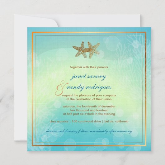 PixDezines onder het zee/strand+zeester+koraal Kaart (Achterkant)