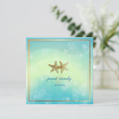 PixDezines onder het zee/strand+zeester+koraal Kaart (Staand voorkant)