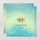 PixDezines onder het zee/strand+zeester+koraal Kaart (Voorkant / Achterkant)