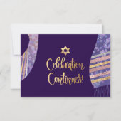 PixDezines Ontvangen Mitzvah/paarse waterverf Kaart (Voorkant)