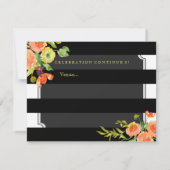 PixDezines ontvangst mitswa/DIYstripes/floral Kaart (Achterkant)