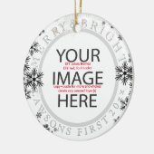 PixDezines onze eerste kerst/DIY kleuren Keramisch Ornament (Links)