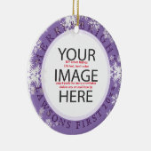 PixDezines onze eerste kerst/DIY kleuren Keramisch Ornament (Rechts)