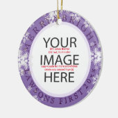 PixDezines onze eerste kerst/DIY kleuren Keramisch Ornament (Links)