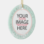 PixDezines onze eerste kerstfoto/DIY kleuren Keramisch Ornament (Rechts)