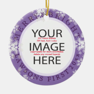 PixDezines onze eerste kleuren christmas/DIY Keramisch Ornament