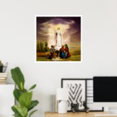 PixDezines Onze-Lieve-Vrouw van Fatima-poster Poster (Thuiskantoor)