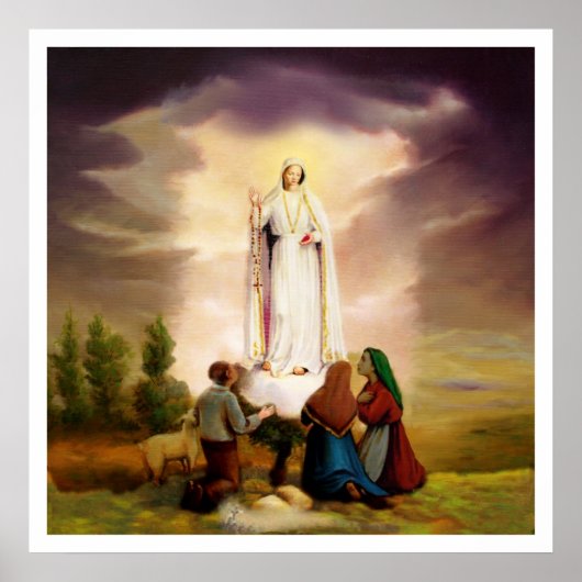 PixDezines Onze-Lieve-Vrouw van Fatima-poster Poster (Voorkant)
