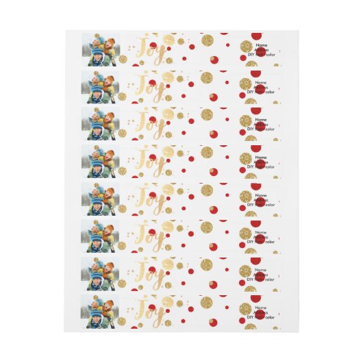 PixDezines oogverblindend goud+rood confetti/vakan (Vel)