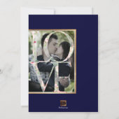 PixDezines Opslaan Datum/Botanica Liefde/Faux Gold Save The Date (Achterkant)